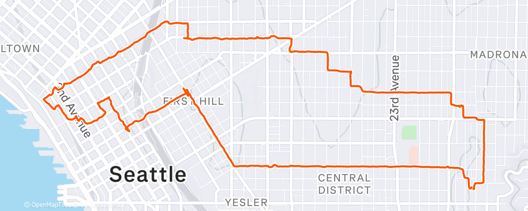 Map of the activity, SSO rehearsal on foot