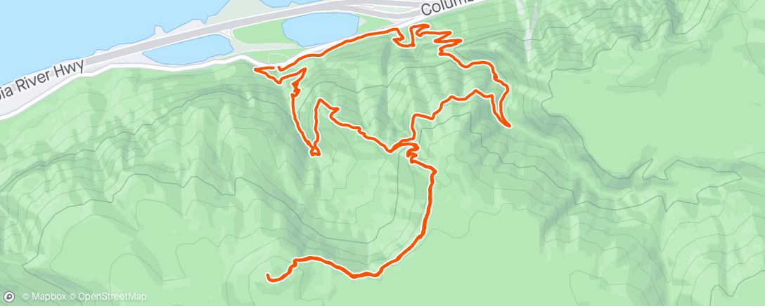 Map of the activity, Rainy Gorge Day