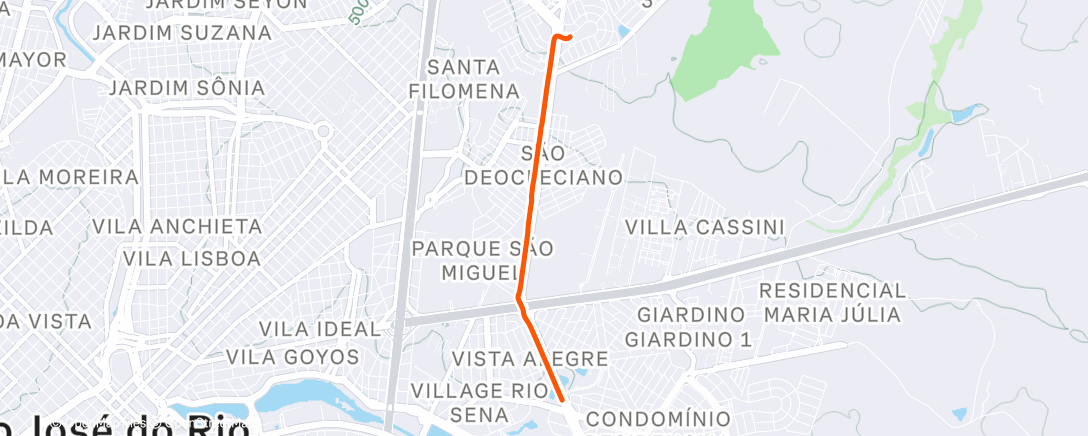 Map of the activity, Pedalada matinal