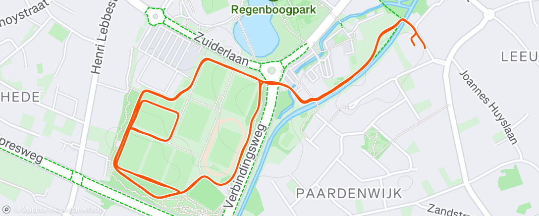 Map of the activity, Namiddagloop