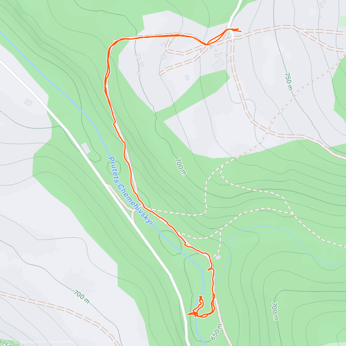 Map of the activity, Lunch Hike