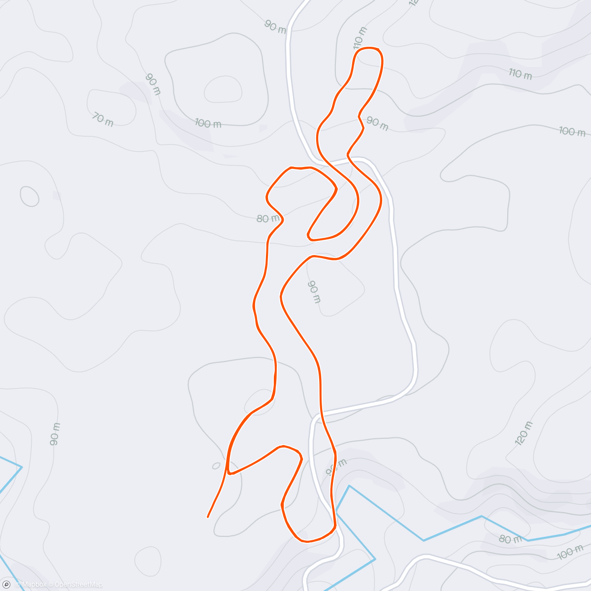 Map of the activity, Zwift - Tempo w/ 1min cadence in Makuri Islands