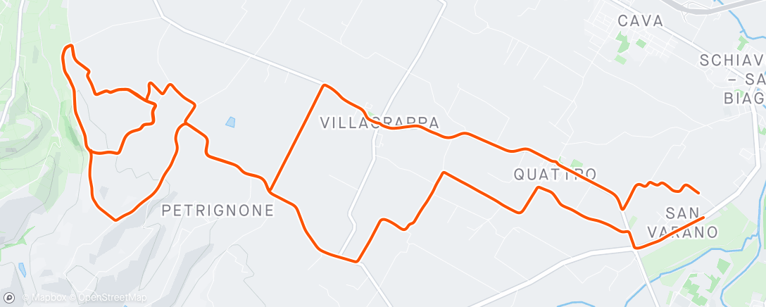 Map of the activity, Afternoon Ride