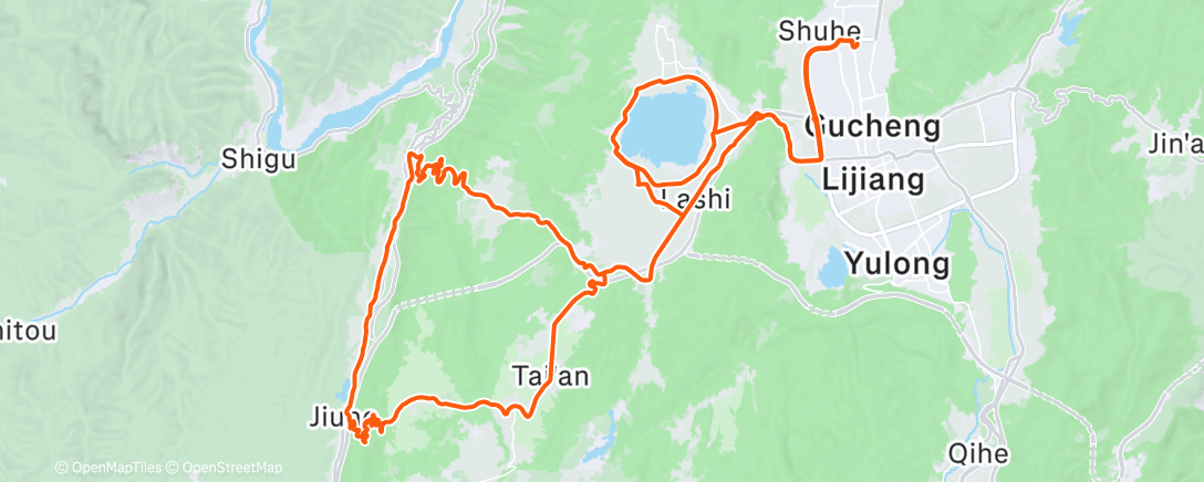 Map of the activity, Cycling