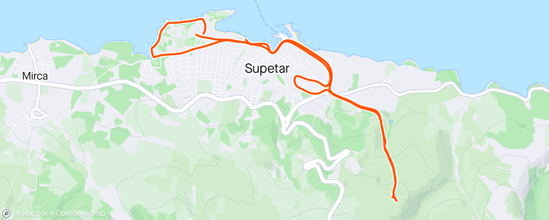 Map of the activity, Footing 🇭🇷⛰️