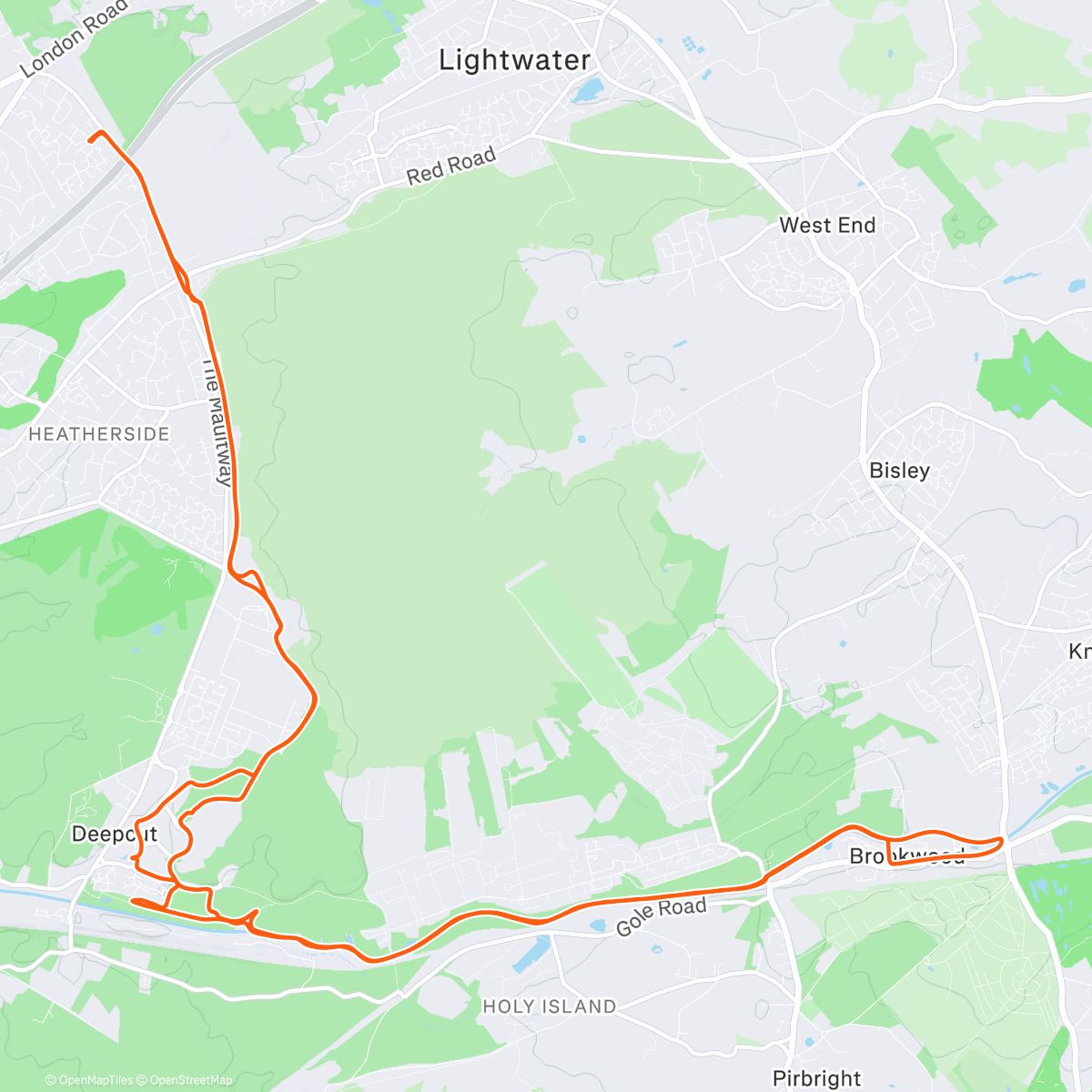 Map of the activity, Morning Ride