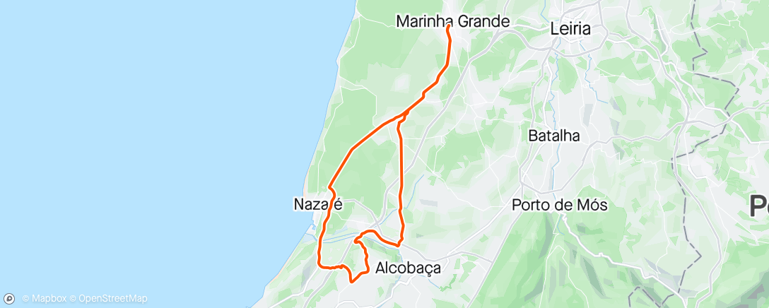 Mappa dell'attività Volta de bicicleta ao anoitecer