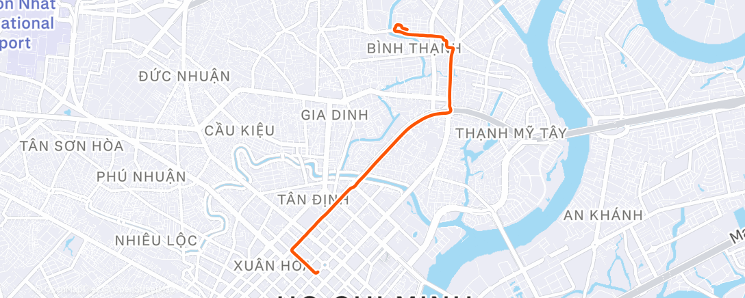 Карта физической активности (Morning Ride)