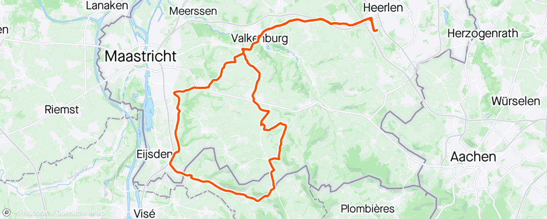 Map of the activity, Ochtend rondje met Sven