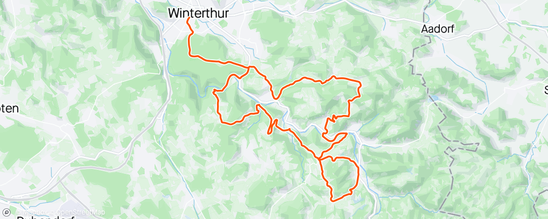 Map of the activity, Hausründli. Trocken geblieben. Feeling good.