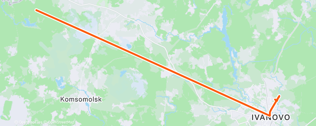Map of the activity, Lunch Nordic Ski