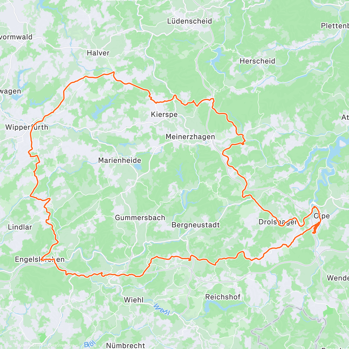 Map of the activity, bergische Wärme