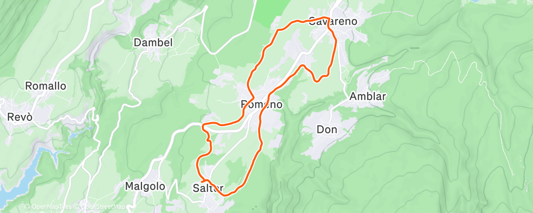 Карта физической активности (Corsa pomeridiana)