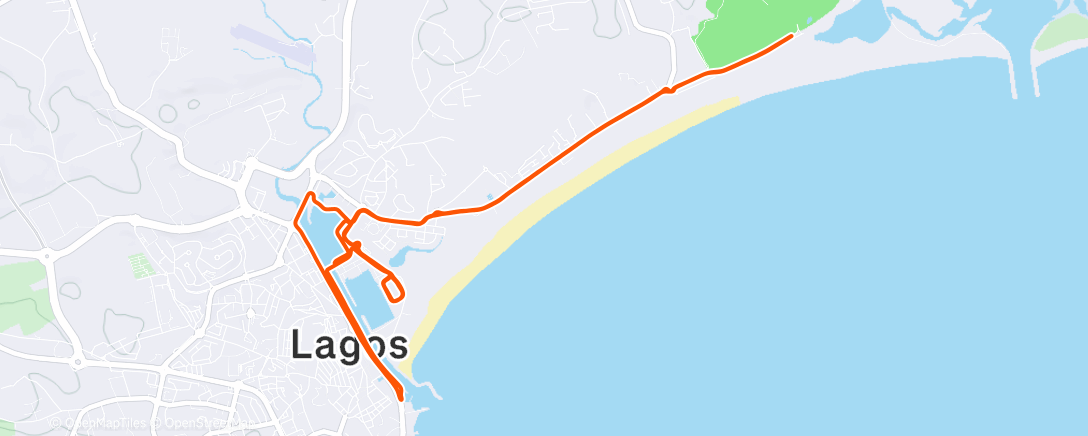 Map of the activity, 35.º Meia Maratona de Lagos 2025 🥇