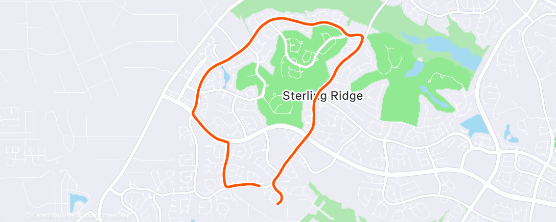 Map of the activity, Morning Run