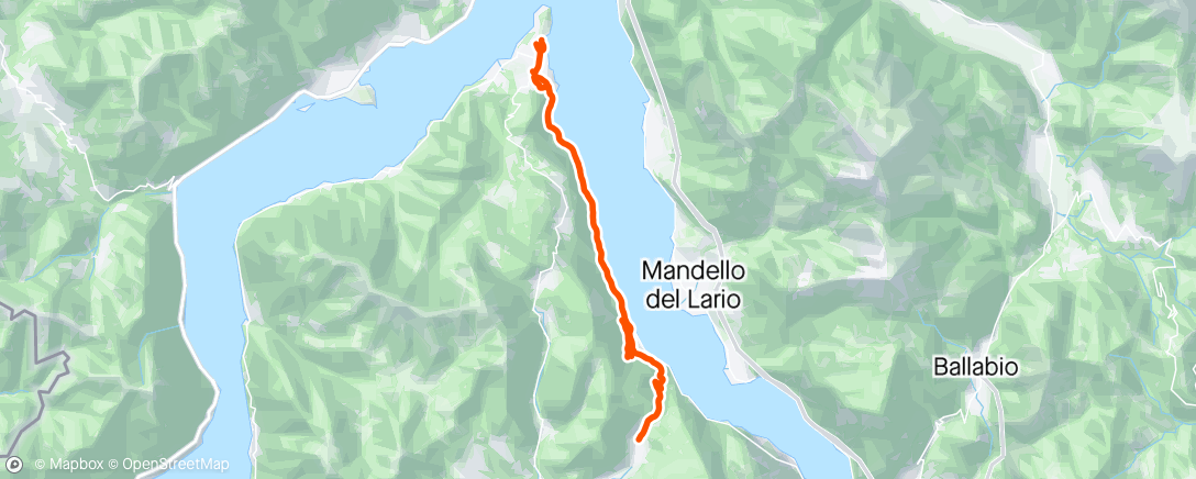 Map of the activity, Lake Como ride with Kaler & Morris