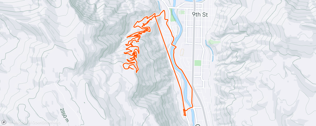 Map of the activity, Red Mtn Cross Ride.