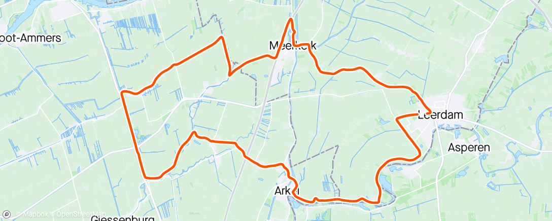 Map of the activity, Rondje Goudriaan