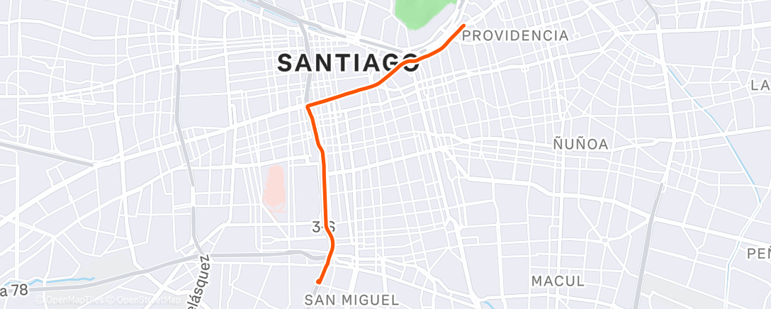 Map of the activity, 2025-12-08Ride