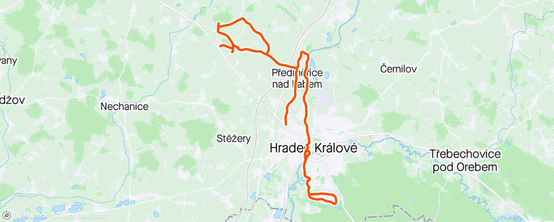 Map of the activity, Výlet na Chlum