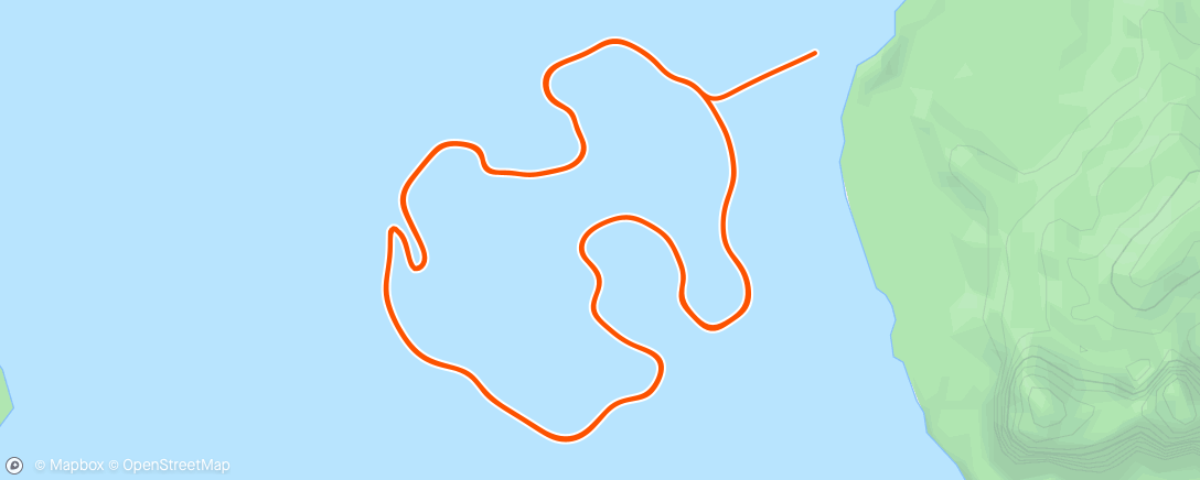 Карта физической активности (Zwift - 02. Endurance Escalator in Watopia)