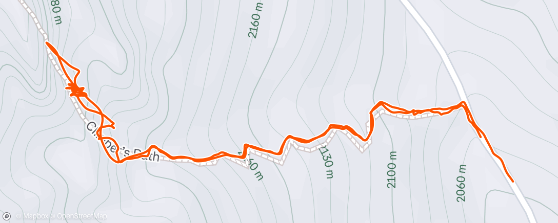 Map of the activity, Afternoon Rock Climb