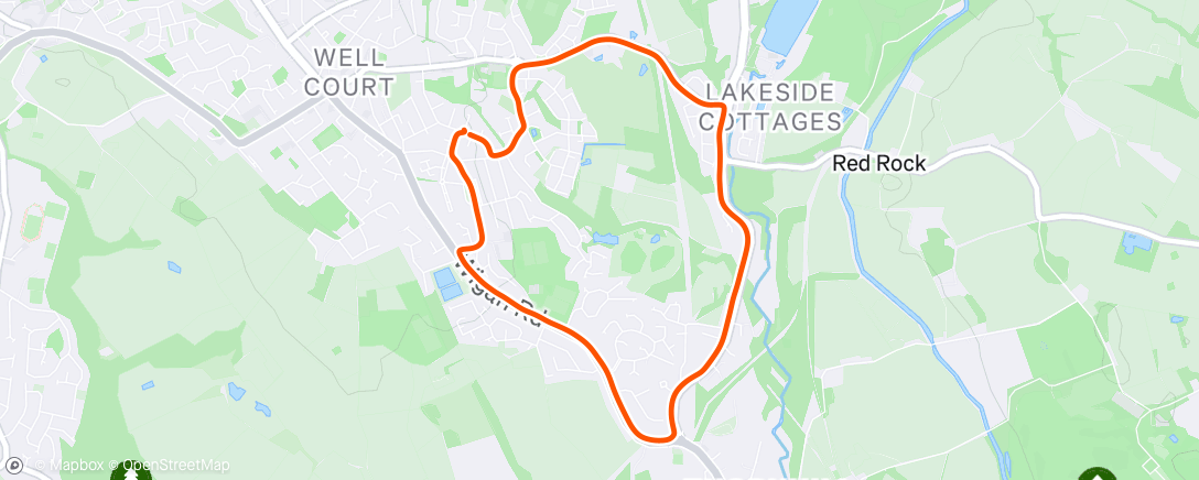 Map of the activity, Morning Run