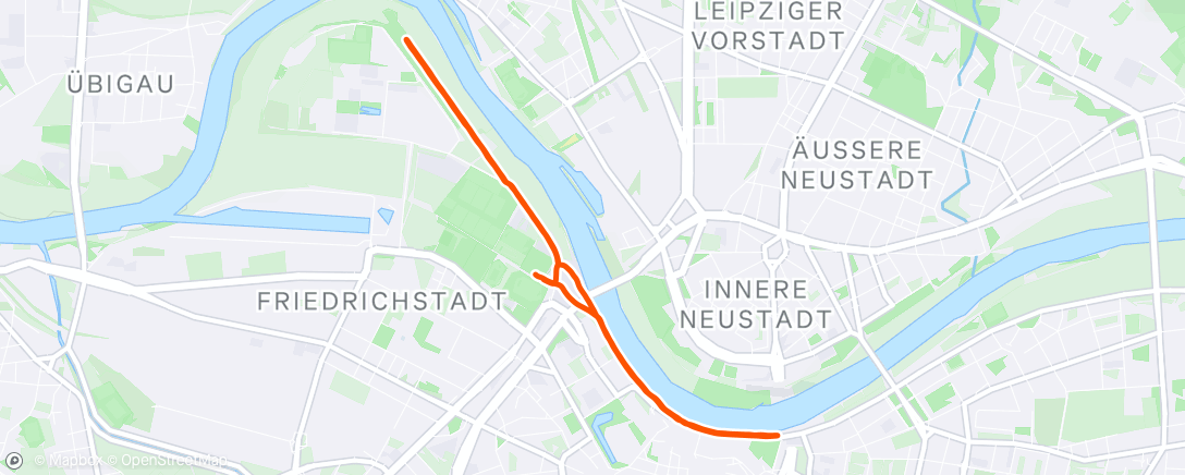 Map of the activity, Lauf am Nachmittag