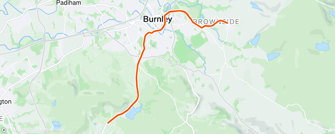 Map of the activity, Rossendale & Back Tempo Hills