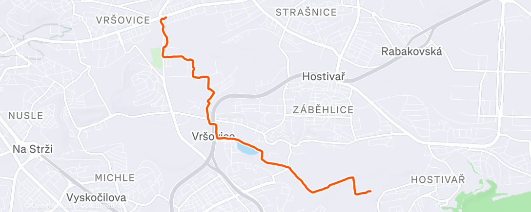 Map of the activity, Afternoon Walk