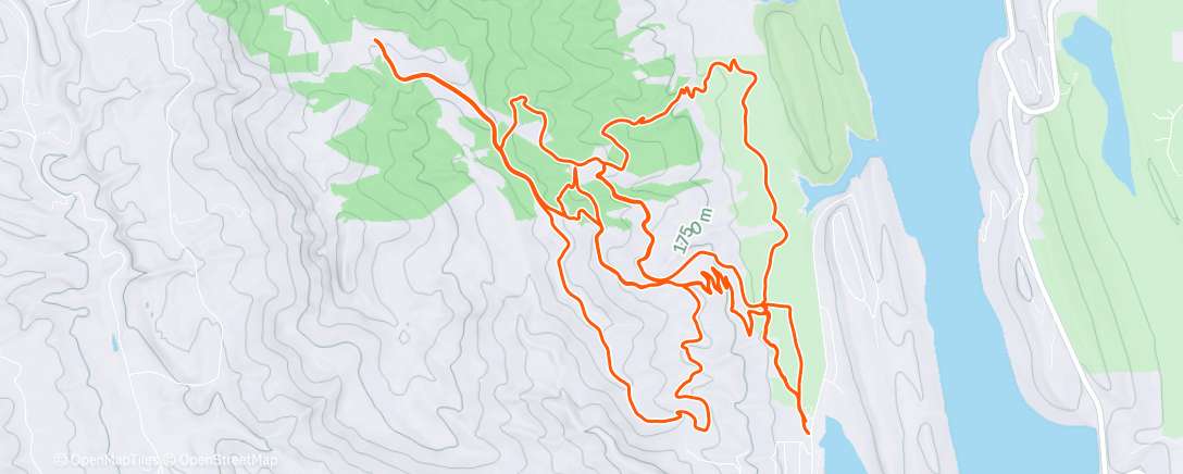 Map of the activity, Lunch Trail Run