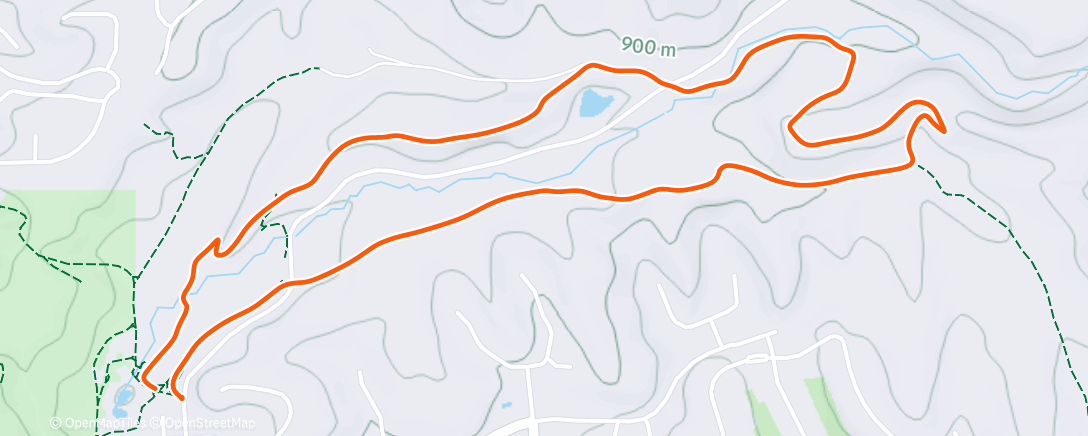 Map of the activity, Morning Hike