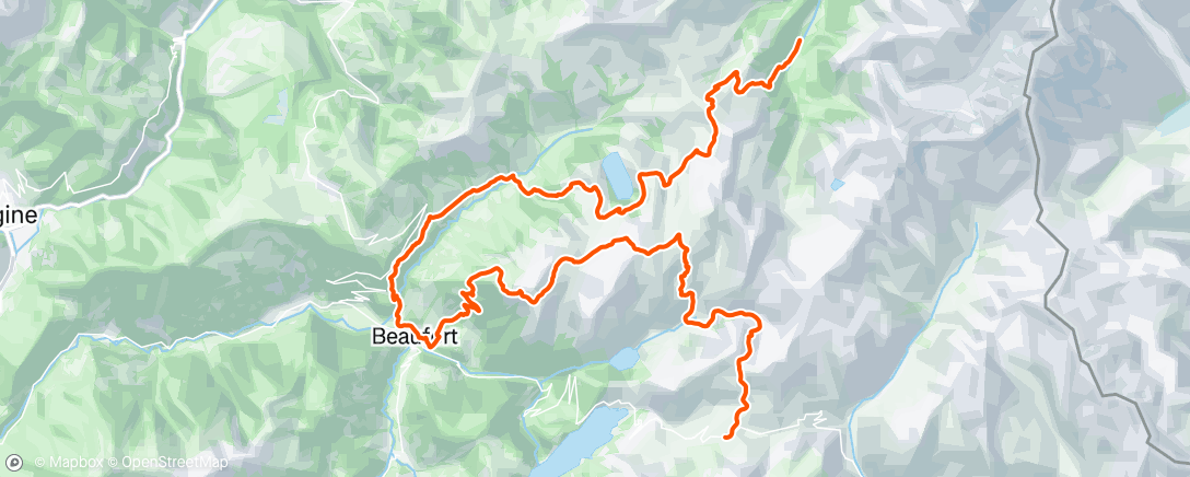 Map of the activity, Trail le matin