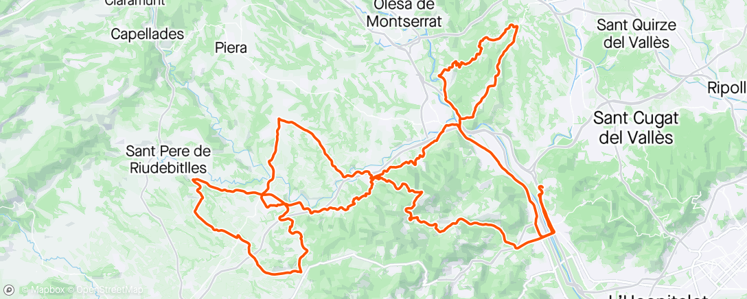 Map of the activity, Un nou dissabte de "Lobos" amb les pujades a Ullastrell - Sant Llorenç d'Hortons - Els Casots - La Creu de Lance - Creu d'Aregall