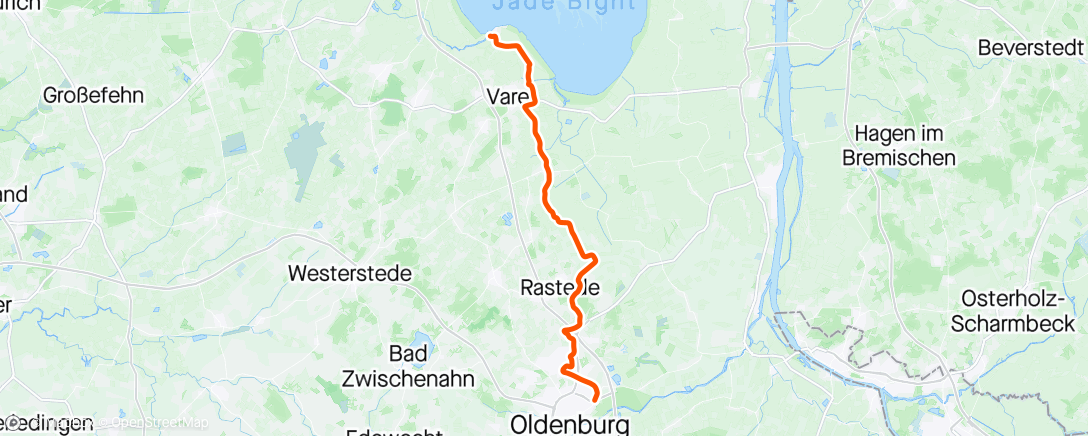 Map of the activity, Dangast-Oldenburg mit der 🐻*innenjugend