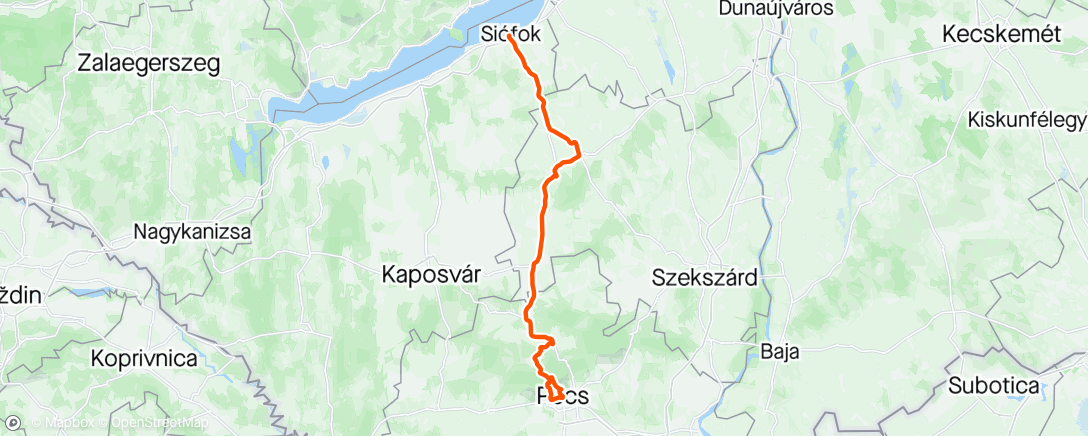 Map of the activity, Hongrie Stage 5