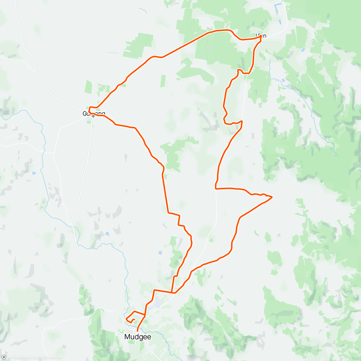 Map of the activity, Mudgee Classic 2024