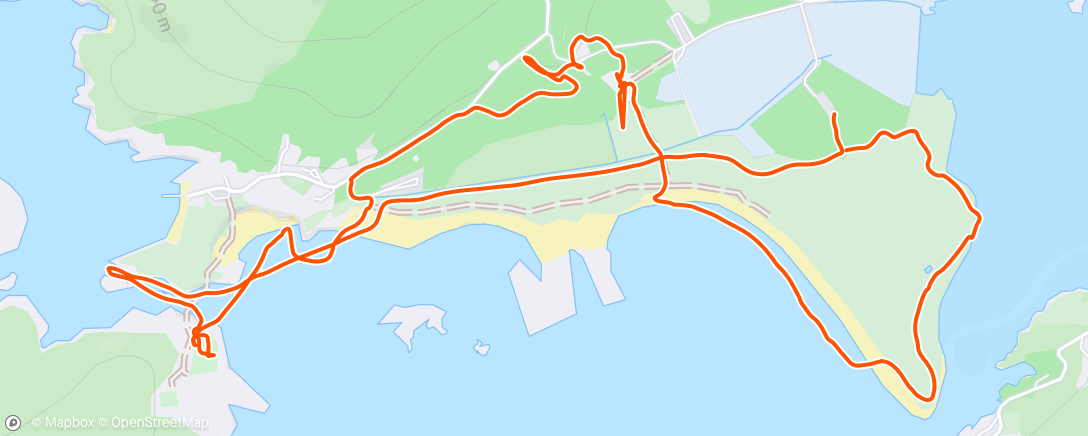 Map of the activity, Derrynane beach