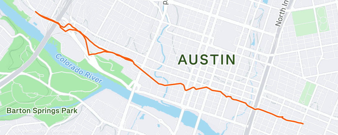 Map of the activity, Morning Run