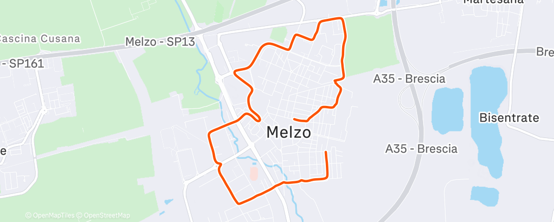 Map of the activity, Corsa serale