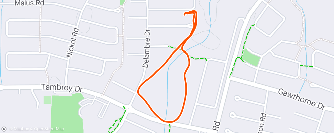 Map of the activity, Quick lap with my boy