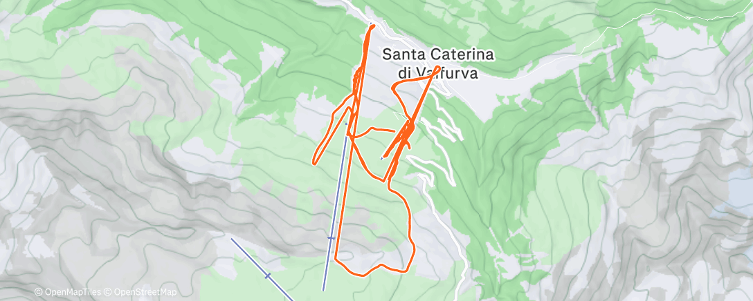 Map of the activity, Scaterina Day 2 ⛷️