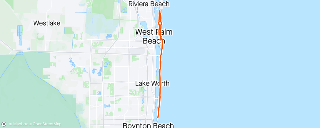 Map of the activity, Boynton Inlet to Palm Beach Inlet