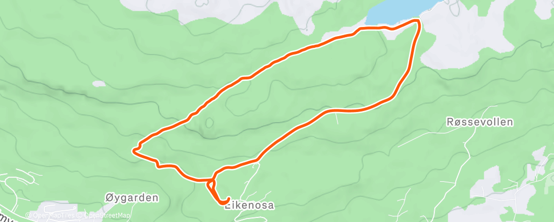 Map of the activity, Rundt Gadden