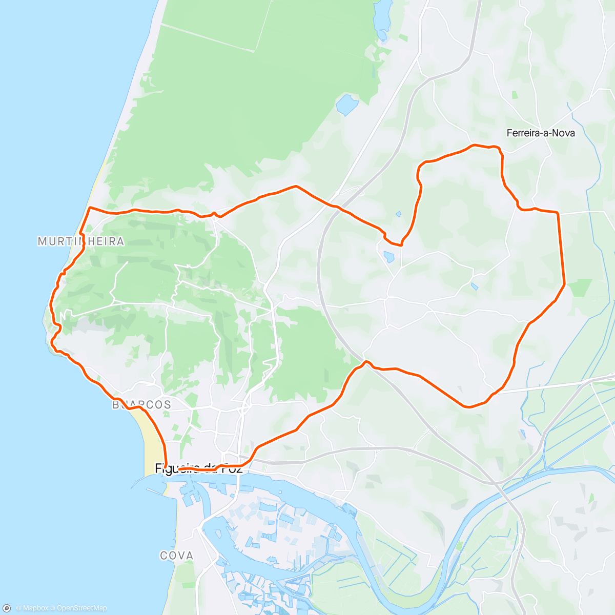 Map of the activity, Recovery Ride