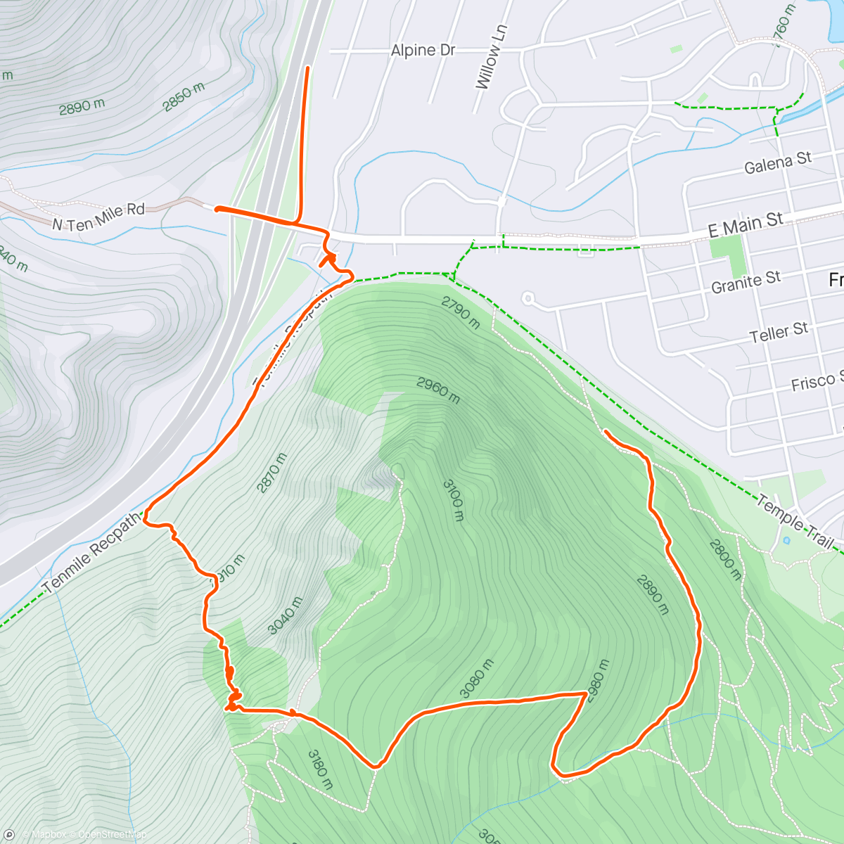 Map of the activity, Coinslot Couloir