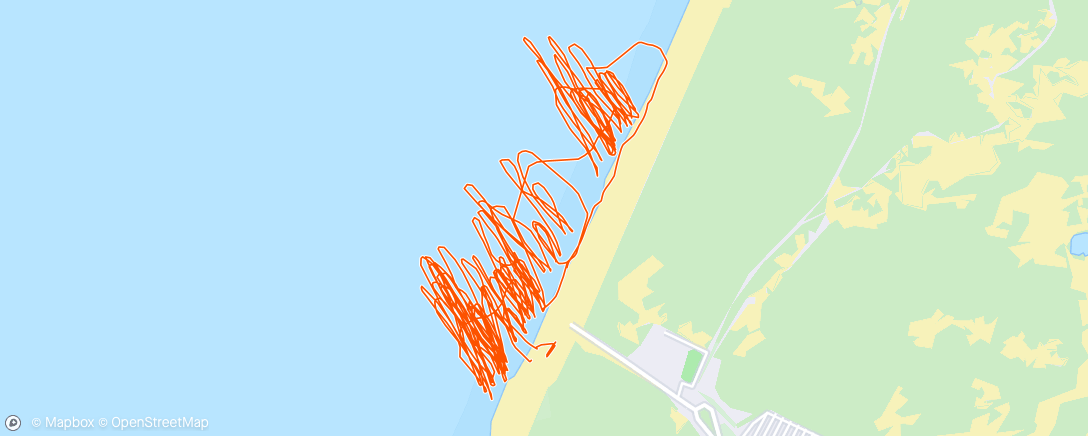 Map of the activity, Afternoon kitesurf