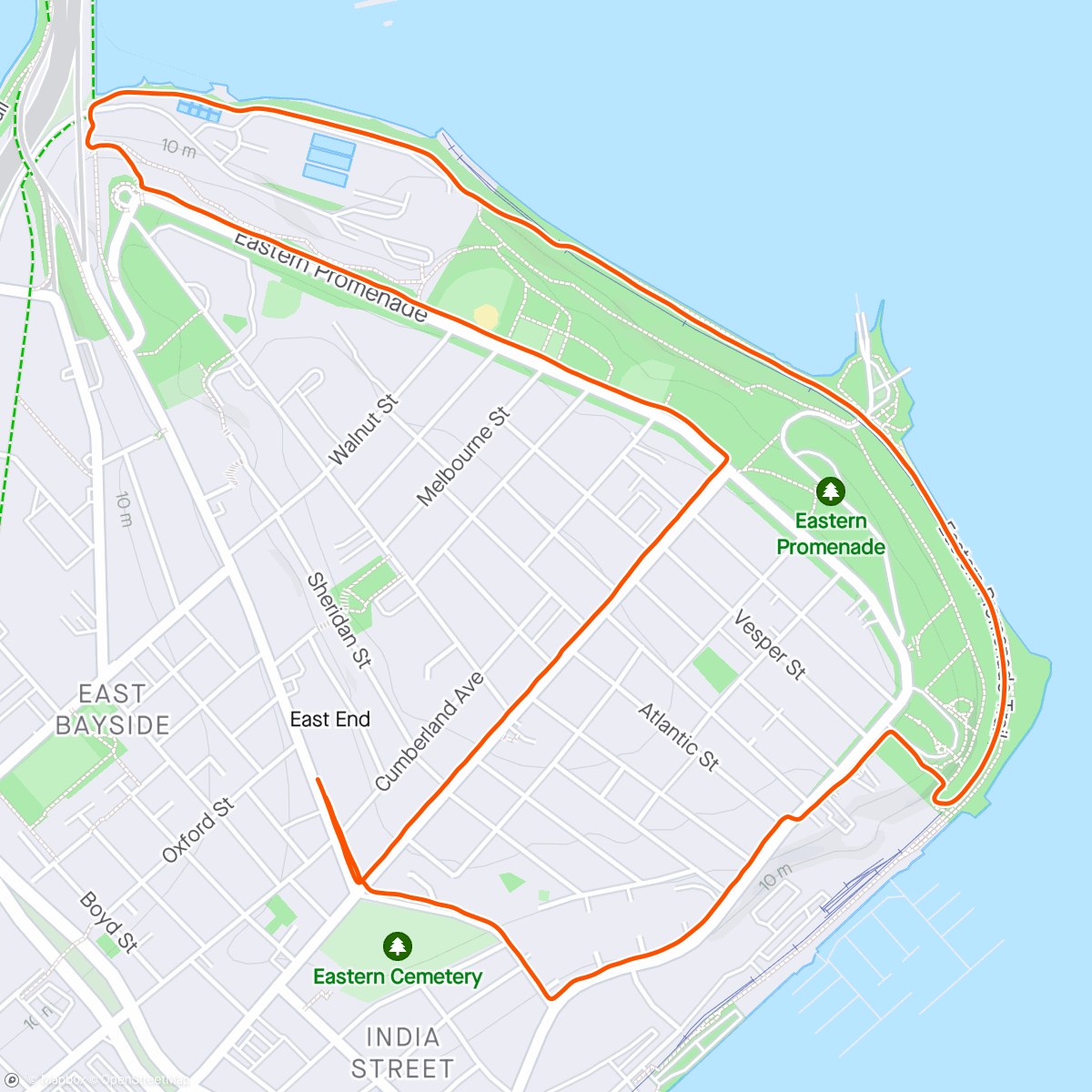 Map of the activity, Runaways Oxbow Stairmaster