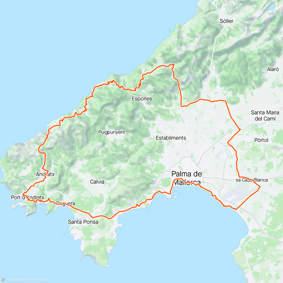Map of the activity, Mallorca 2024 #4 Valdemossa-Andratx