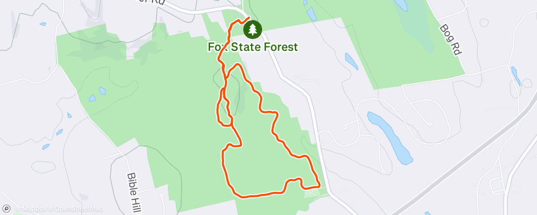 Map of the activity, Fox Forest w/ Leah 🐺